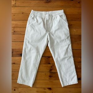 Stussy BEACH PANT COTTON TWILL Size Medium Color Bone White